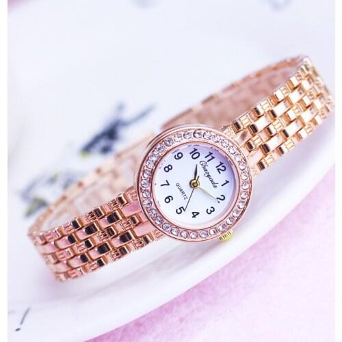 Women luxury rose gold dress quartz watches female girls fashion casual bracelet wristwatches lady personality clocks waterproof