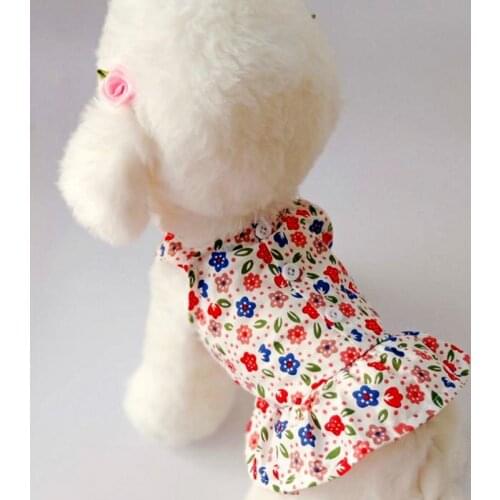 Floral Dog Dress for Small Dogs Cats Puppy summer clothes Sling Dog clothing Dog clothes for chihuahua Thin Pet Clothing New