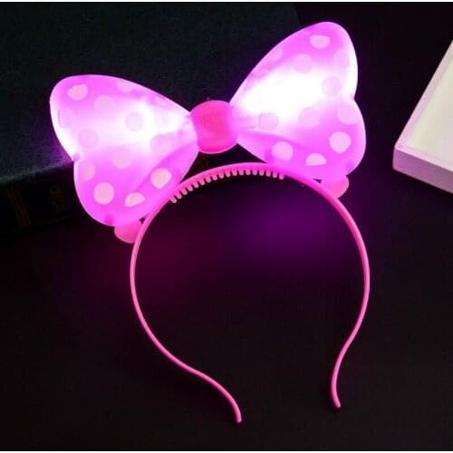 Costume Leds 24pcs/lot Children Gift Glow Light Butterfly Xmas Led Headwear For Birthday Party Decoration Colorful Headband