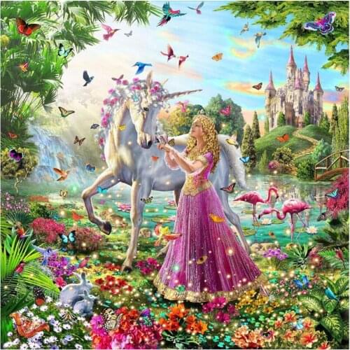 DIY Digital Painting By Numbers Package Wonderland girl oil painting mural Kits Coloring Wall Art Picture Gift frameless