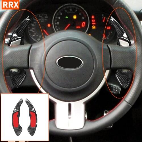 For Toyota GT 86 GT86 Subaru BRZ 2012-2017 1 Pair Carbon Fiber Car Steering Wheel Gear Shift Paddle Shifters Car Accessories