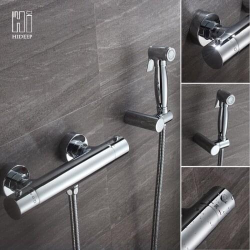 Hideep Full Copper Constant Temperature Two Enter One Come Closestool Sprayer Cleanse Woman Washer Suit Hi09008