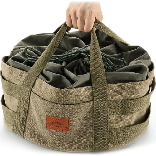 CAMPINGMOON Outdoor Camping Barbecue Storage Bag Cookware Bag Outdoor Finishing Bag Oven Cotton Storage