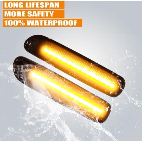 2pcs Dynamic LED Blinker Side Marker Turn Signal Light Lamp For BMW E46 Coupe Compact Cabriolet Touring Saloon Limo