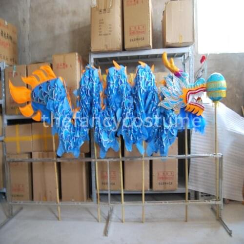 Halloween 10m Length Size 4 silk print fabric Christmas DRAGON DANCE ORIGINAL Dragon Chinese Folk Festival Celebration Costume