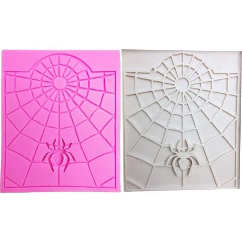 M0782 Halloween Spider Web Silicone Mold Fondant Mould Cobweb Cake Decorating Tools Chocolate Gumpaste Molds