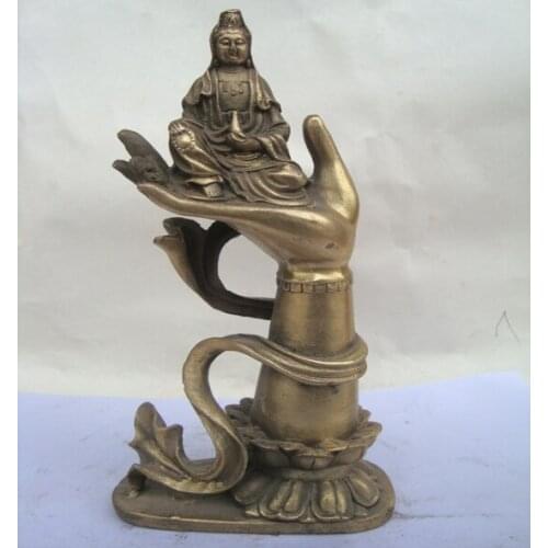 Copper handi decoration Avalokiteshvara Bergamot Guanyin lucky evil peace modern decorationroom Art Statue