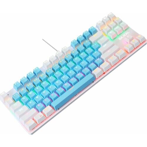 K100 Mechanical Gaming Keyboard 87 Keys Game Anti-blue Color Switch Backlit Wired Keyboard For Pro Gamer Laptop Computer