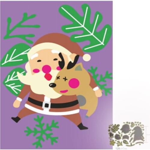 Cute Santa and Elk Metal Cutting Dies Stencils For DIY Decorative Embossing Handcraft Paper Cards Making Die Template 2021 New