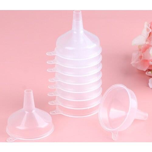 10PCS/lot Mini Transparent Plastic Funnel Perfume Liquid Essential Oil Filling Empty Bottle Packing Tool Lab Supplie
