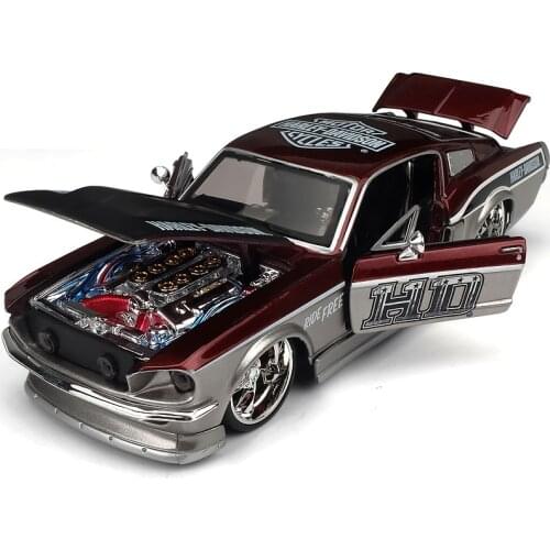 1:24 1967 Ford Mustang GT Modified Alloy Car Model Collection Gift Toy