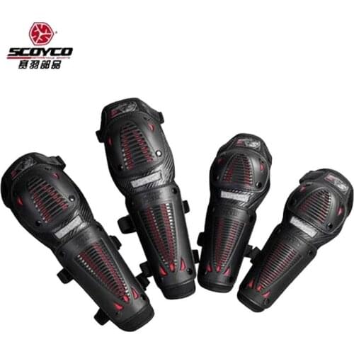 Summer Breathable motorcycle knee and eblow set motocross kneecap Elbow pads 4 pcs motorbike Protective gear PP Shell FREE SIZE
