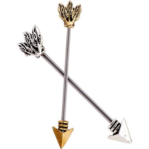 New arrival scaffold barbells surgical Stainless Steel big cross dangle industrial barbell piercing