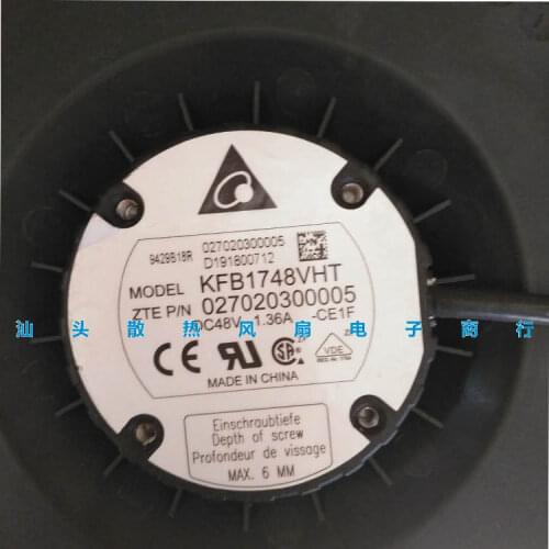 Original for delta KFB1748VHT 175x69mm 48V 1.36A 3600RPM 374.67CFM 70DBA inverter industrial centrifugal blower cooling fan