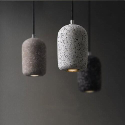Industrial Cement Pendant Lights Modern Led Hanglamp For Dining Room Bedroom Bar Decor Spotlight Nordic Luminaire Suspension