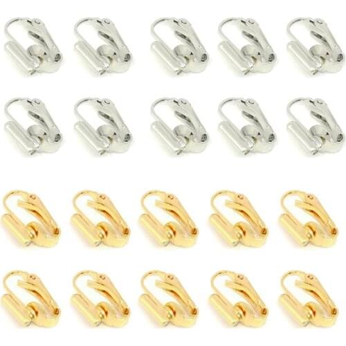 R58E 10Pcs Earring Converters Turn Any Pierced Earrings Into Clip-On Jewelry Findings