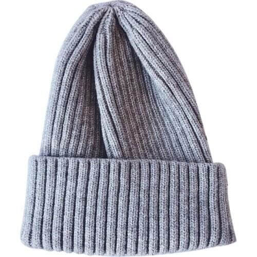 Toddler Boys Girls Caps Autumn Winter Warm Kids Baby Solid Print Hats Wool Hemming Cute Caps