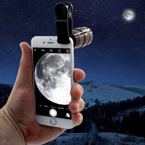 Universal 8x 12x Mobile Phone for Camera Smartphone Lens HD Telescope Optical Lens Zoom Clip Lens