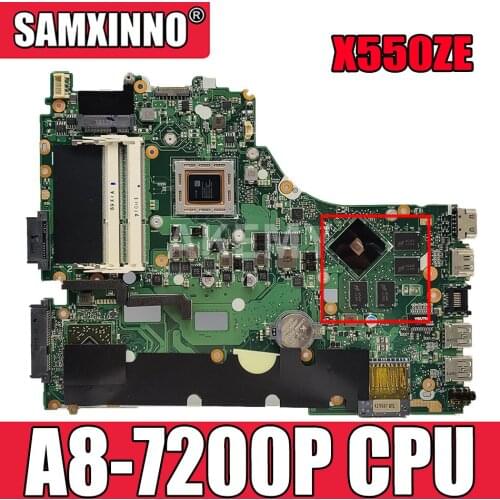 X550ZE W/ A8-7200P CPU Mainboard For ASUS VM590Z A555Z X555Z X550ZE X550ZA X550Z X550 K550Z K555Z Laptop Motherboard 100% Test