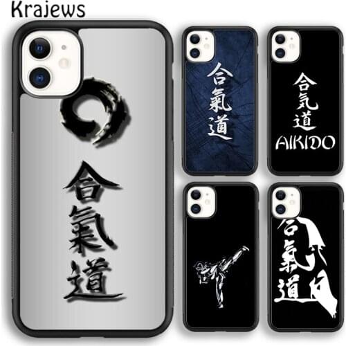 Krajews Aikido Japanese Martial soft Phone Case Cover For iPhone 5s SE 2020 6s 7 8 plus X XS XR 11 12 mini pro max coque Shell