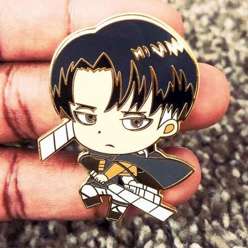 LEVI Ackerman Attack on Titan Enamel Brooch Pin Backpack Hat Bag Lapel Pins Badges Women Mens Fashion Jewelry Accessories