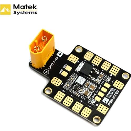 1/2/5/10/50 pcs Matek Systems 3A PDB Distribution Module XT60 with Double BEC 5V/12V for FPV drone