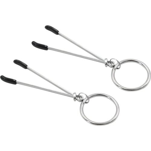 1Pair Stainless Steel Metal Nipple Clamps Breast Clips BDSM Restraints Adult Games Toys For Couples Flirt sex Toys For Women