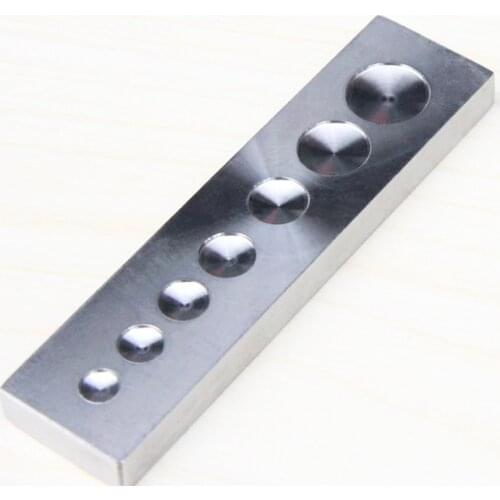 1piece Stainless Steel 7 in One Bottom Plate Poppers Snap Button Rivets Setter Punch Die Base Leather Craft DIY Hand Tool