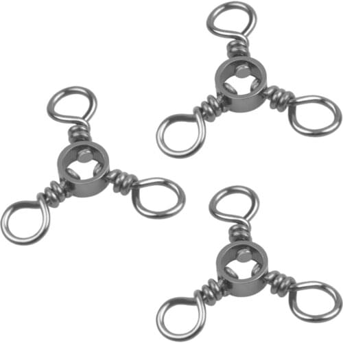 100Pcs Three Way Swivels 3 Way Trigeminal Swivels Crossline Lure Hook Connector Carp Fishing Tackle Accessories For Saltwater