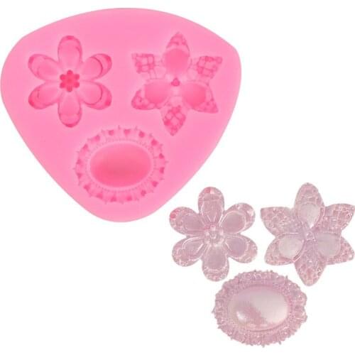 Sun Flower Shapes Chocolate 3D Silicone Molds Fondant Candy Baking Mold Cake Border Decorating Tools Home Baking Molds