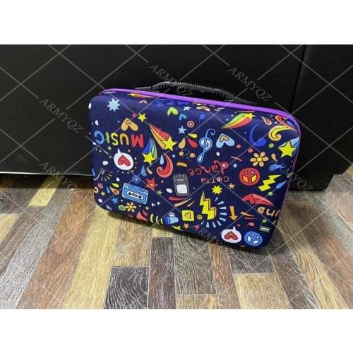 60 bottles of diamond painting music box tool container storage box tote bag holder portable purple cartoon items zipper boxs