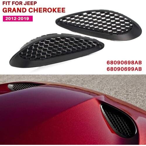 68090698AB 68090699AB Fit for Jeep Grand Cherokee 2012-2019 Car Front Hood Scoop Trim Bezel Grille Grill Kit Accessories