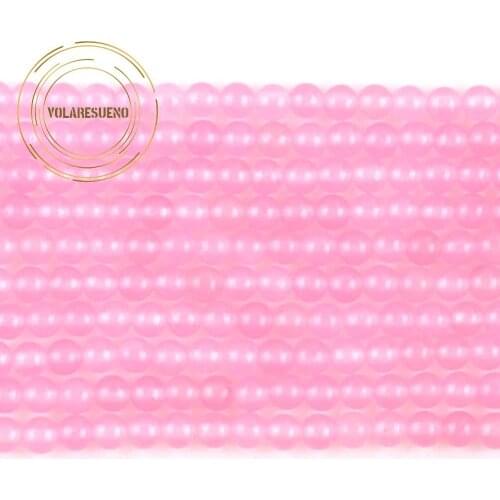 Factory Price 3mm Natural Light Pink Chalcedony Jaspers Beads For Jewelry Making Diy Bracelet Necklace Loose Spacer Beads 15