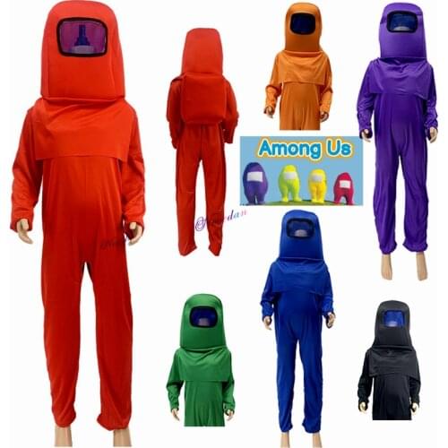 Anime Game Cosplay Costume New 2021 Crewmate Impostor Kids Children Halloween Party Suit Jumpsuit