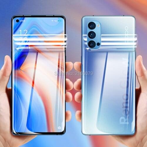For Oppo Reno4 5G / Reno4 Pro 5G Clear TPU / Matte Anti-Fingerprints Hydrogel Full Cover Soft Screen Protector Film