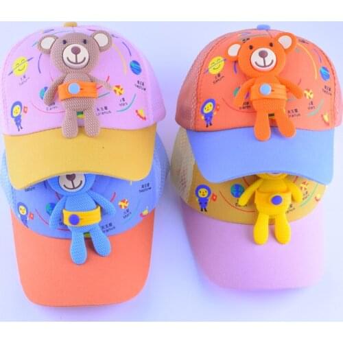 Doitbest Children mesh Baseball Cap summer Hip Hop Cartoon 3d bear kids sun Hats Boy Girls Caps spring child snapback Hat gorras
