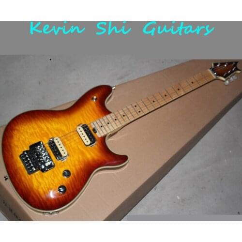 Tobacco sunburst finish eddie van halen wolfgang electric guitar free shipping zebra pickups custom guitar made in China