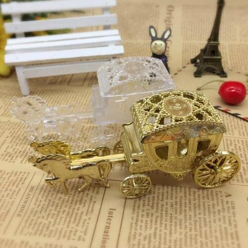 Royal Wedding Favor Event Party Supplies Cinderella Carriage Candy Box Gifts Boxes Holders LX8125
