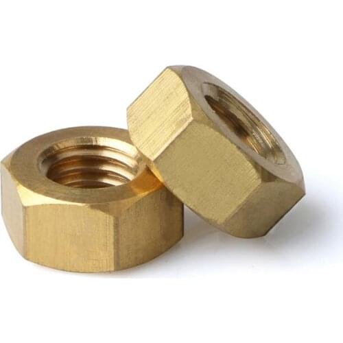 Brass Nuts Hex M2 M2.5 M3 M4 M5 M6 M8 M10 M12 M14 M16 M18 M20 Metric Threads