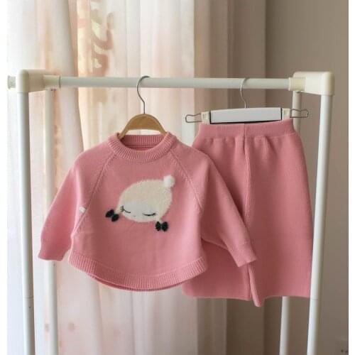 Little baby girl Clothing set Kids Wool Sweater 2pieces Winter Autumn outfits outerwear clothes suit for girls Christmas costume