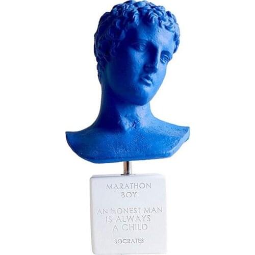 MARATHON BOY BUST STATUE ROMAN MYTHOLOGY ART SCULPTURE ANIMALS FIGURINE RESIN CRAFTWORK HOME DECORATION NORDIC R400