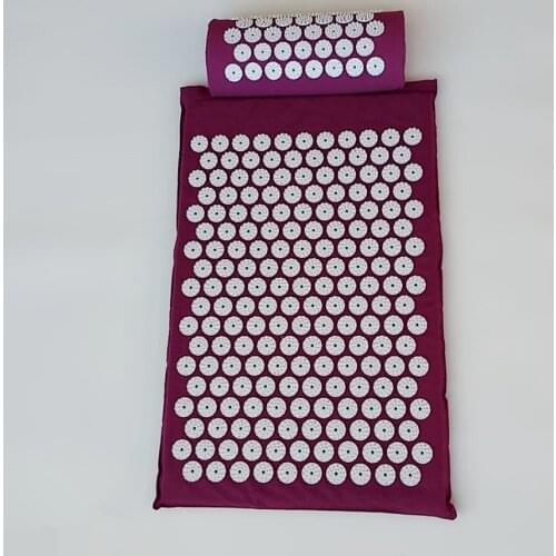 Health & Relaxation Massager Cushion Massage Mat Acupresure Shiatsu Neck Back Pain Relieve Spike Yoga Mat With Pillow 62*38cm