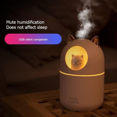 KEWER Mini Air Humidifier Cute Pet Household Humidifier Air Purifier Moisturizing MuteUSB Air Mist Maker LED Night Light