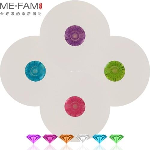 ME.FAM Fashion Colorful Acrylic Diamond Handle Silicone Mug Cover 11 cm Seal Anti-dust Cup Lid For Glass Ceramic Plastic Mug Cap