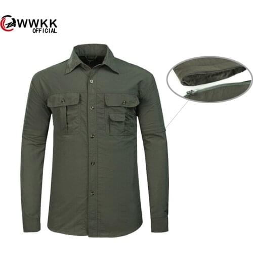 WWKK 2020 new Mens Summer Hiking Shirts Quick Dry Outdoor Sports Breathable Fishing Trekking Camping Thin Splice Clothing