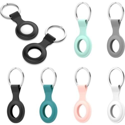 2021 Newest Suitable For Apple Airtags Locator Silicone Protective Sleeve Metal Ring Buckle Sports Soft Plastic Shell Easy Using