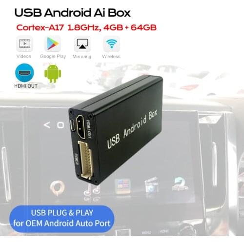 Exploter 2021 New USB Android Box for Original Car Android Auto Port HDMI Output Dual BT Slip Scree Display