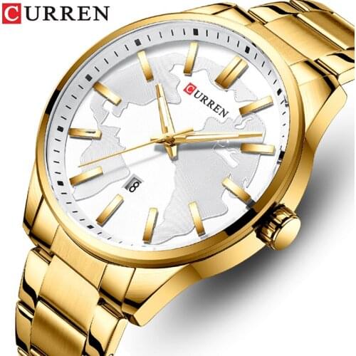 New CURREN Men’s Watches Fashion Casual Men Watch Sport Waterproof Stainless Steel Wristwatches Male Quartz Relogio Masculino