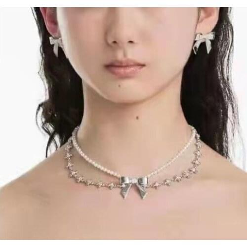 Factory price wholesal Queen Blue Gift Women Ring Earrings Necklace White Filled Set pendant Earrings Necklace