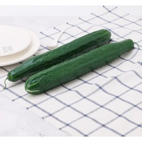 Lifelike Artificial Cucumber Simulation Fake Vegetable Photo Props Home Kitchen Decoration Kids Teaching Toy